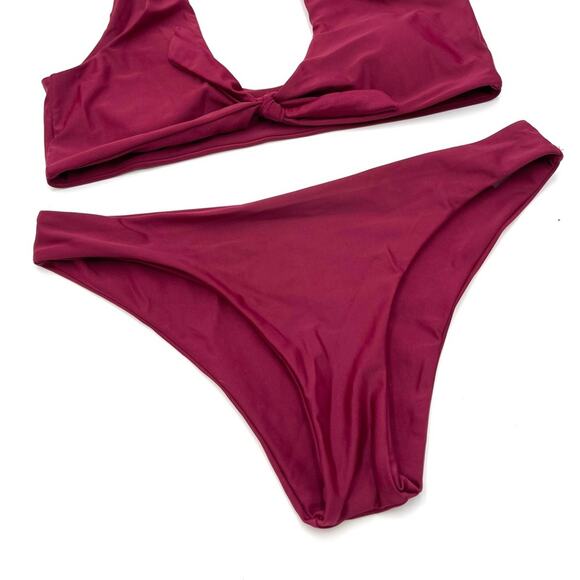 ZAFUL women's bikini NEW size 8 Burgundy - Picture 8 of 11